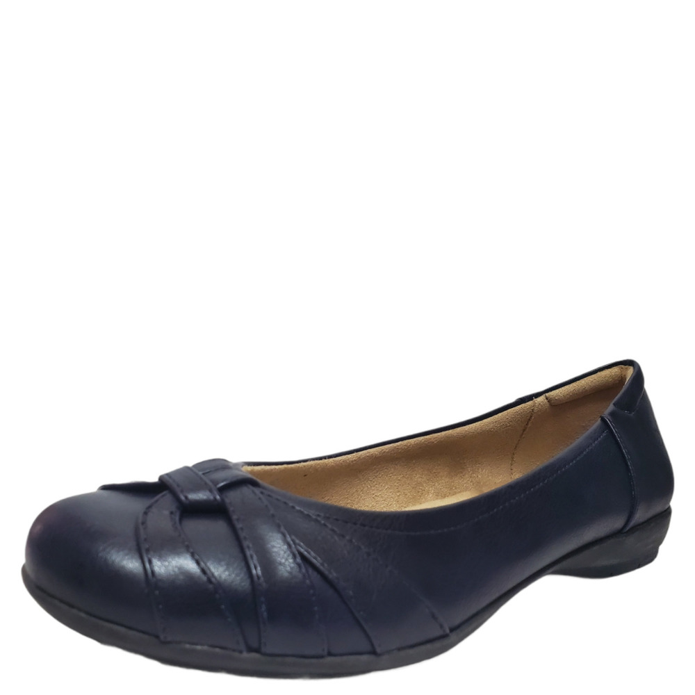 Naturalizer Women's Gift Ballet Flats Navy Smooth